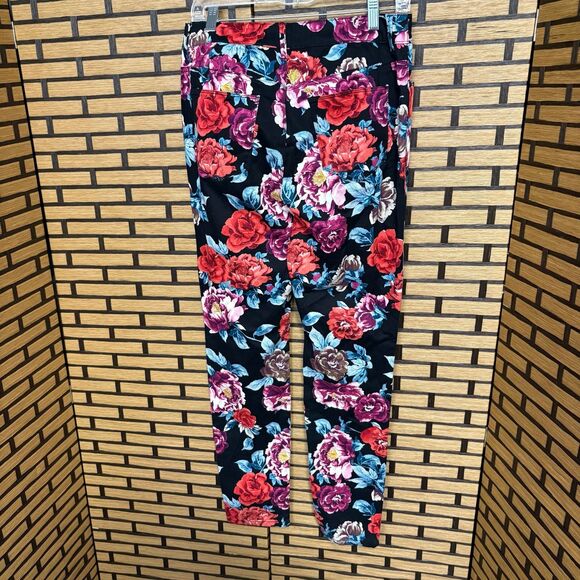 Chico’s Black Floral Jeggings Size 6R - Picture 2 of 5